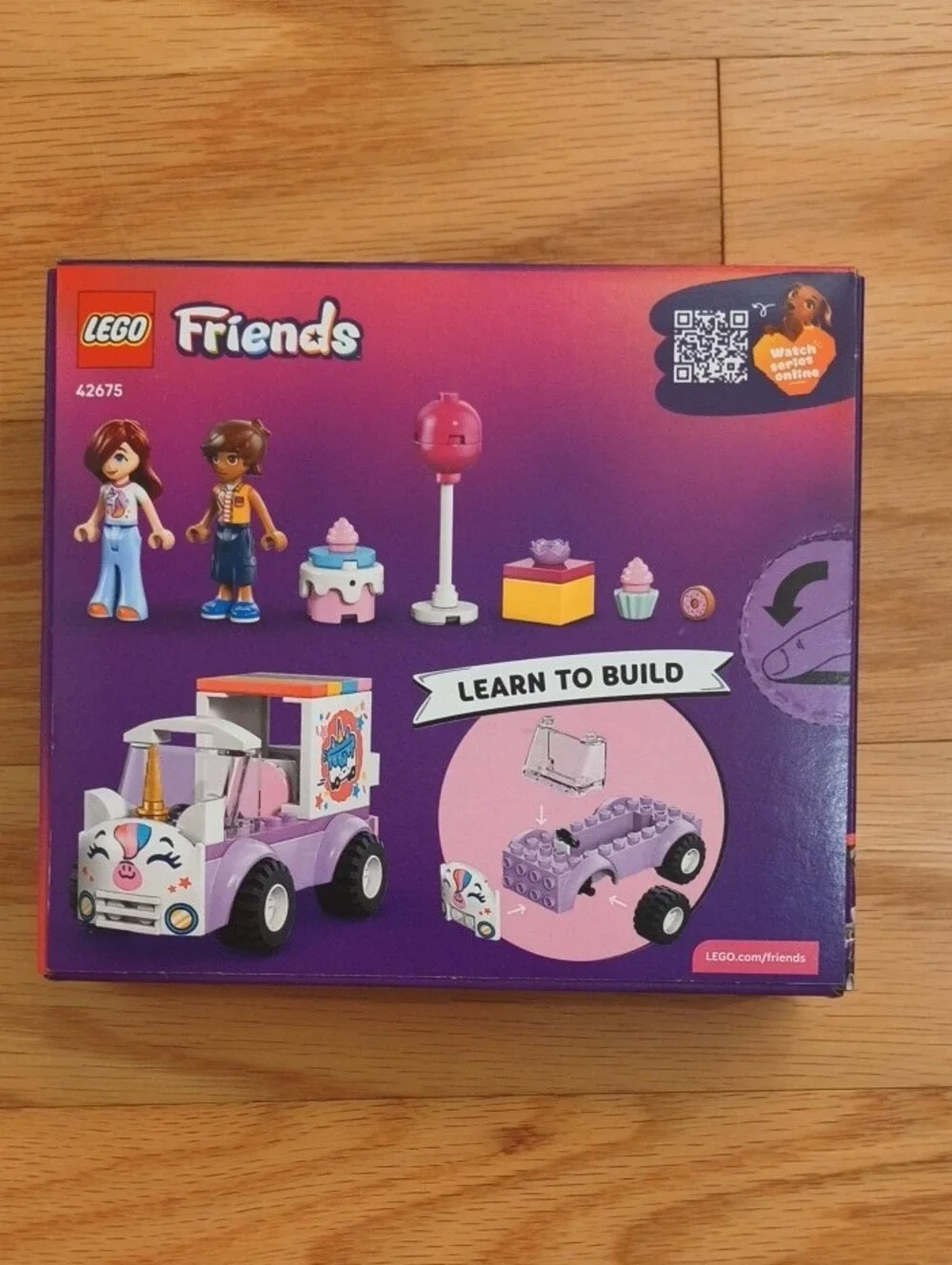 LEGO Friends 42675 Purple Unicorn Cake Delivery Car Playset Ages 4+ NWT